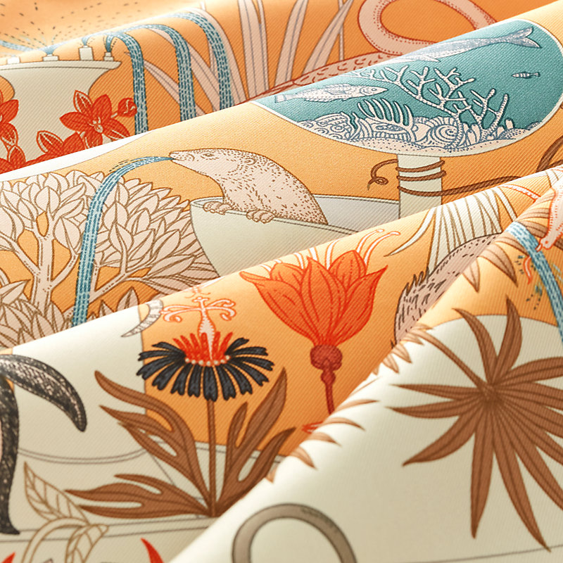 Precious Paradise scarf 90 - Orange | Hermès Thailand